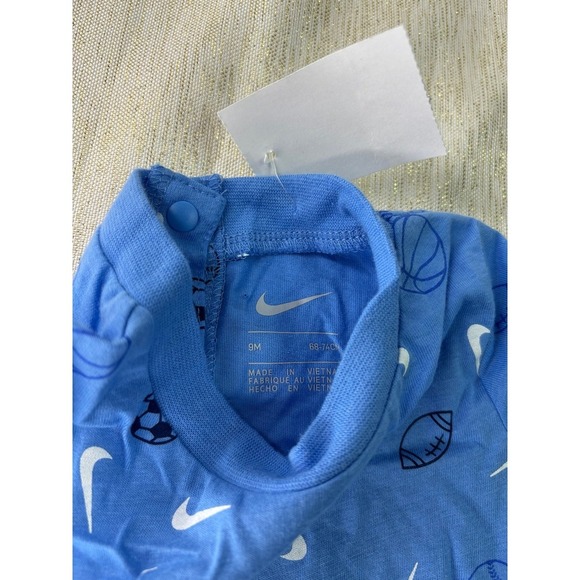 NWT blue Nike short sleeve onesie size 9 months - Picture 5 of 7